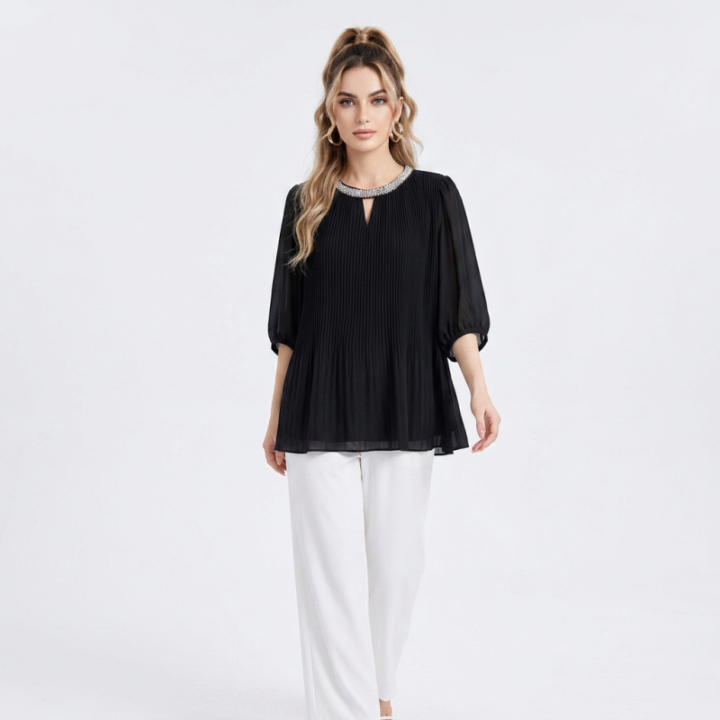 Camisa de moda con pedrería