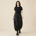 Pantalones de pierna ancha con estilo irregular
