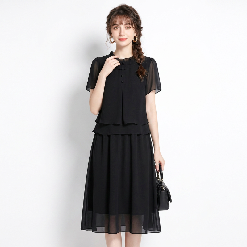 Elegante vestido de dos piezas
