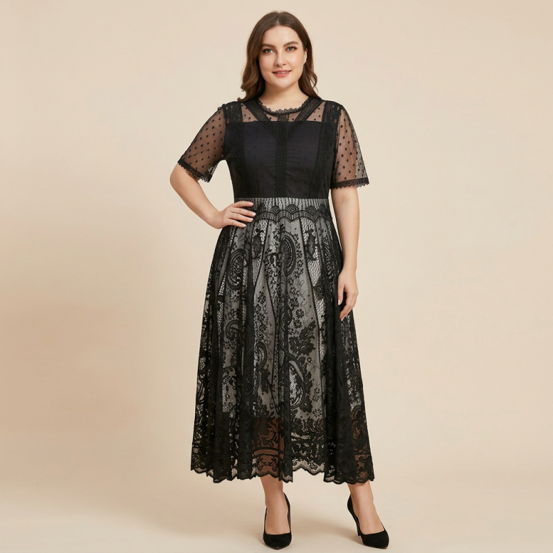 Vestido de encaje a la moda