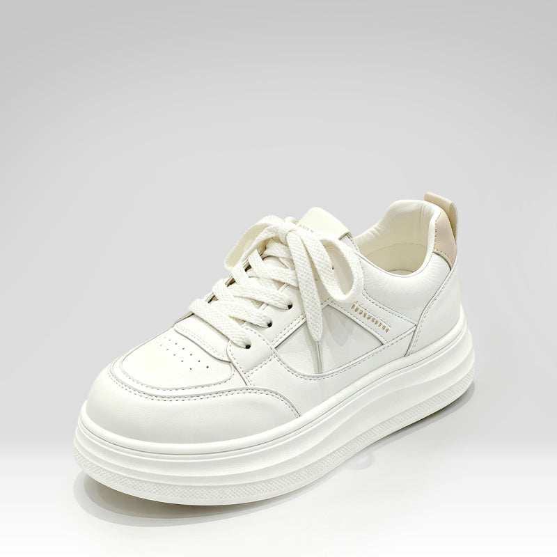 Zapatillas blancas informales con plataforma