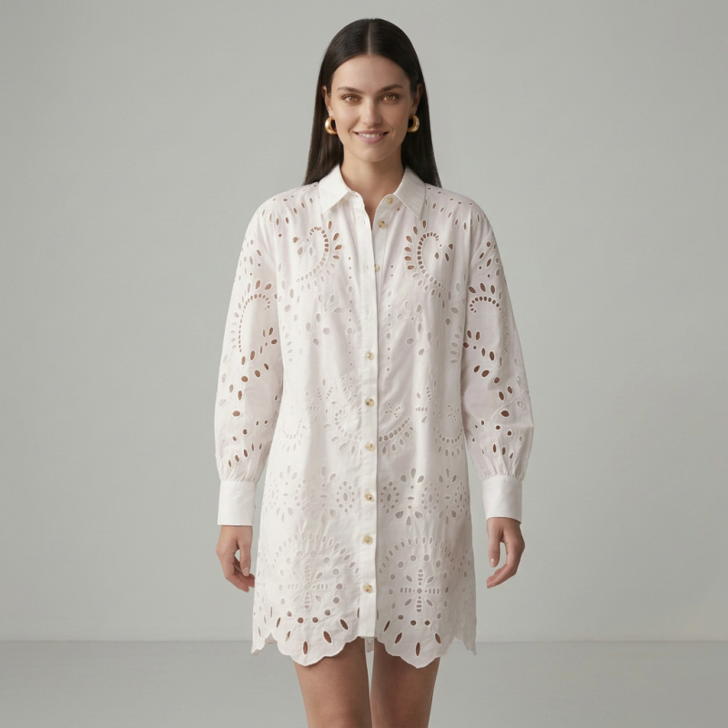 Camisa calada de corte holgado