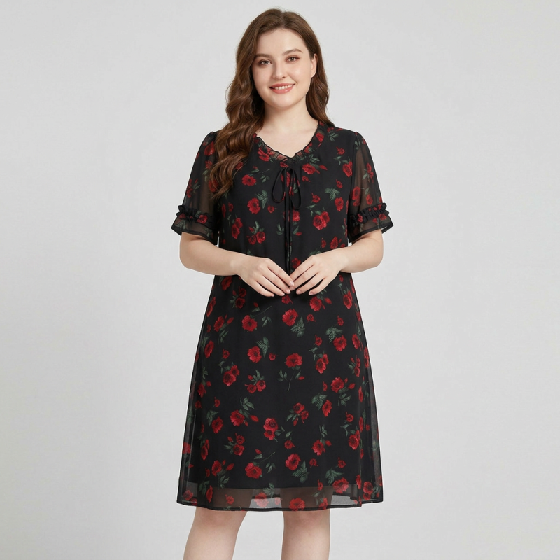 vestido de gasa que estiliza la figura