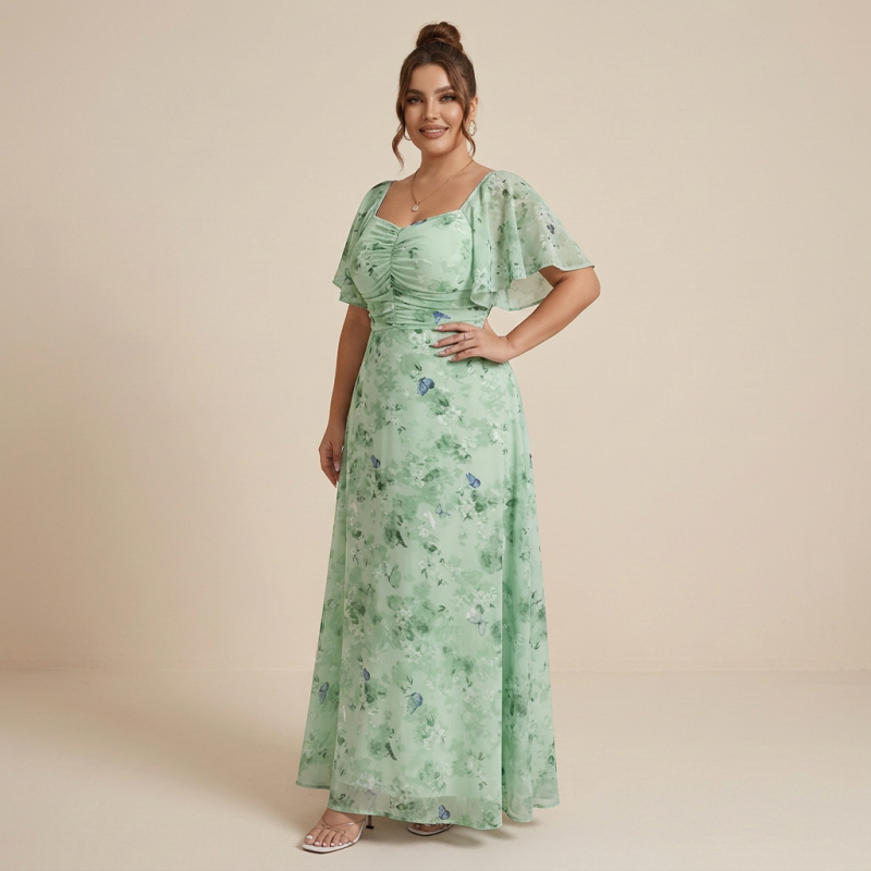 Vestido de gasa de talla grande