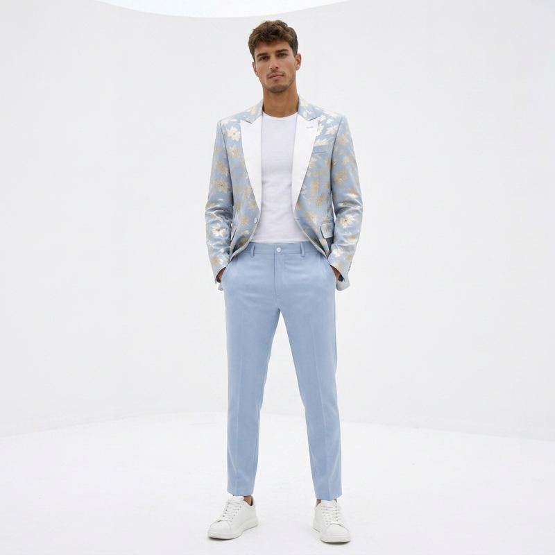 Traje de moda estampado
