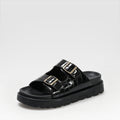 Trendy crocodile-print slippers