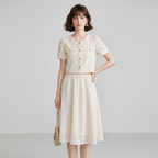 Traje de falda texturizado de moda