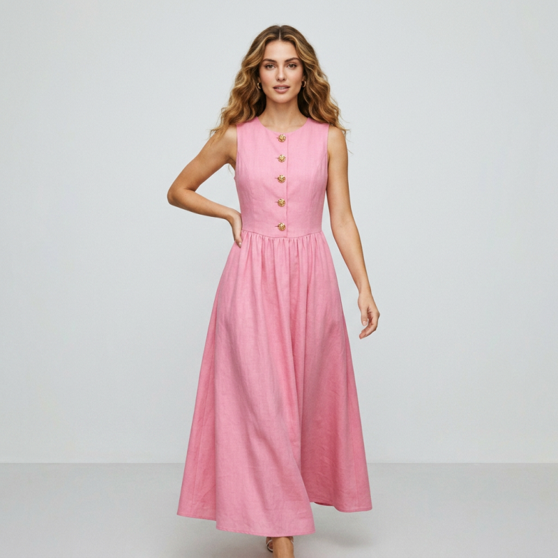 Elegante vestido sin mangas