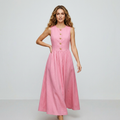 Elegante vestido sin mangas
