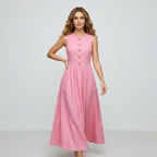 Elegante vestido sin mangas