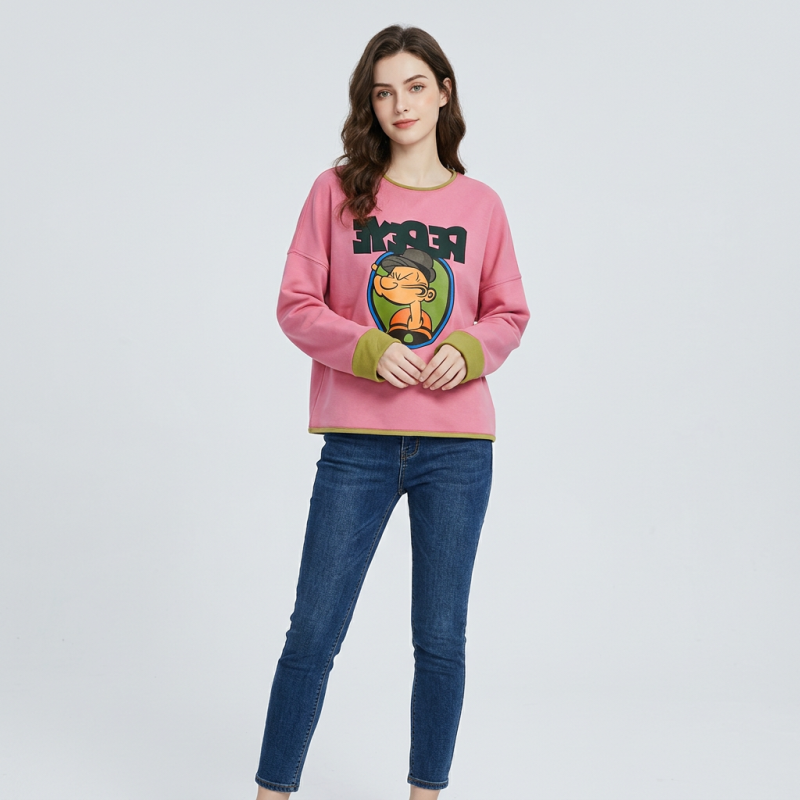 Sudadera enrollada con bloques de color