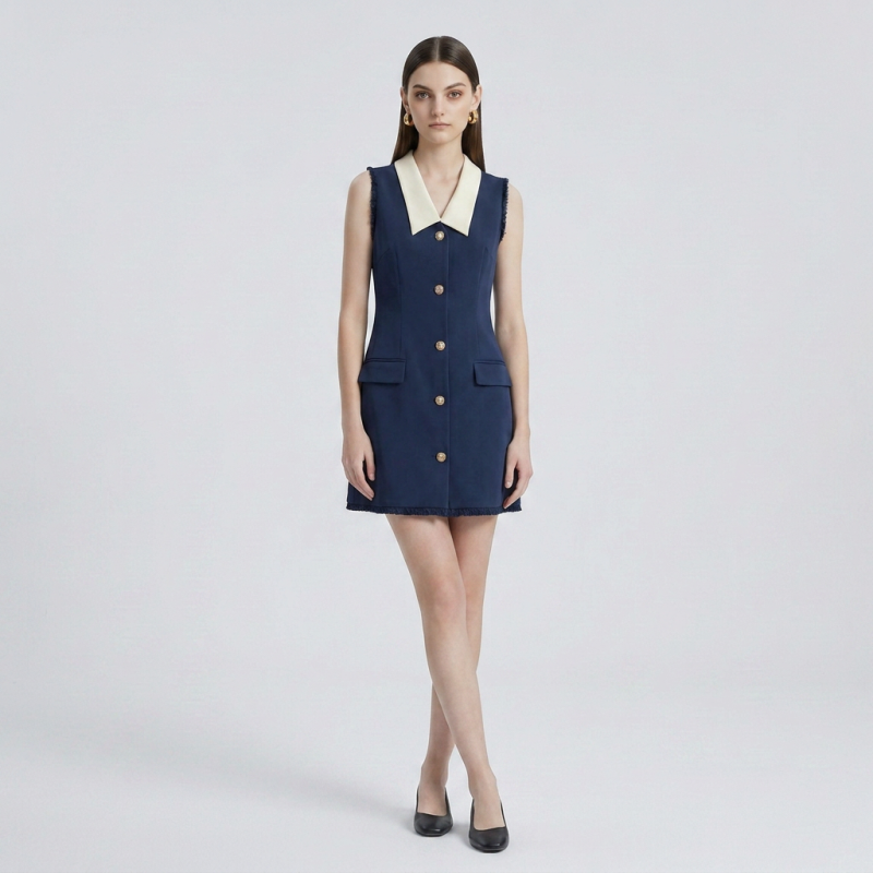 vestido corto sin mangas