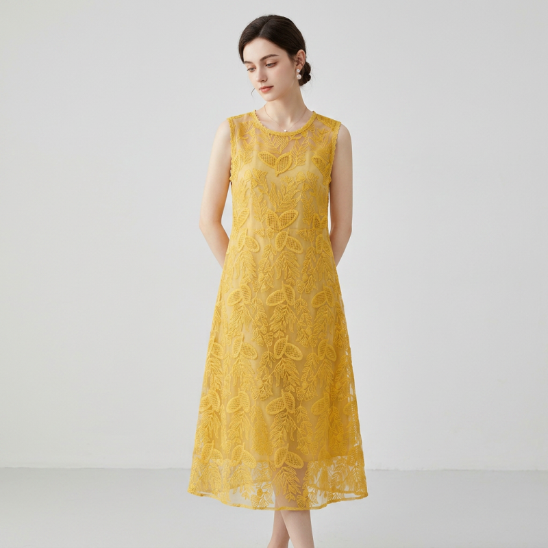 Elegante vestido tipo chaleco para vacaciones