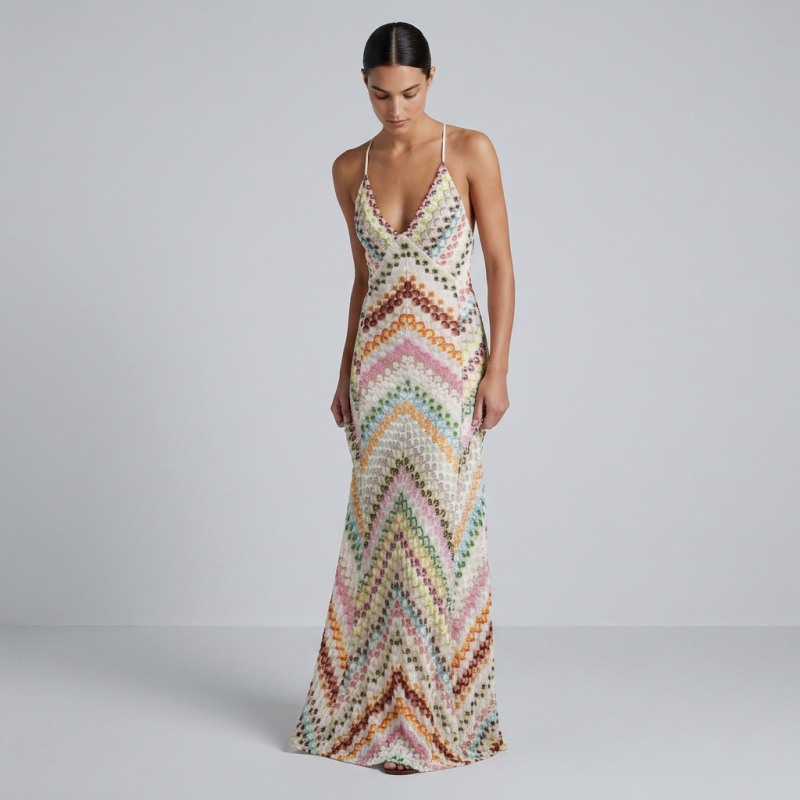 vestido ajustado estampado