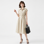 vestido camisero de estilo francés