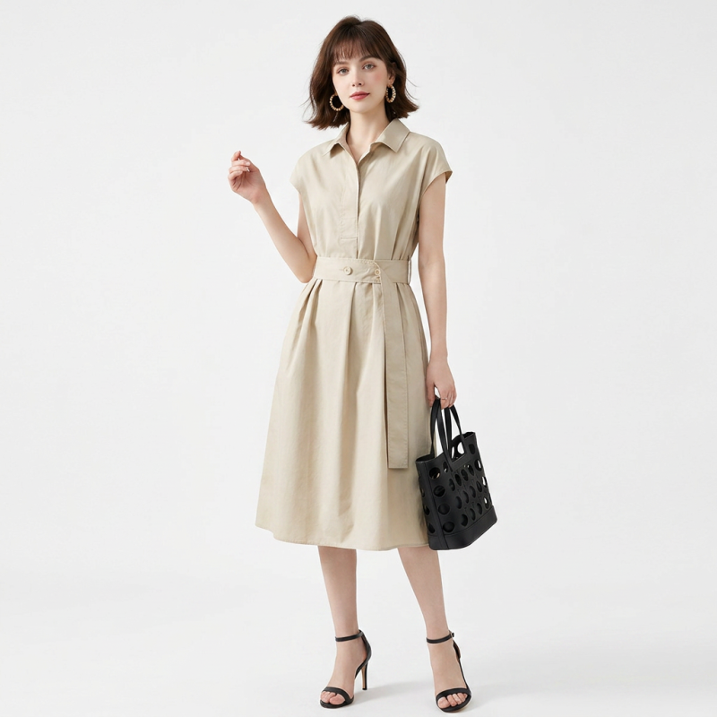 vestido camisero de estilo francés