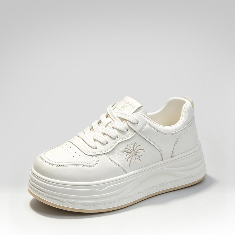 Zapatillas blancas casuales con plataforma