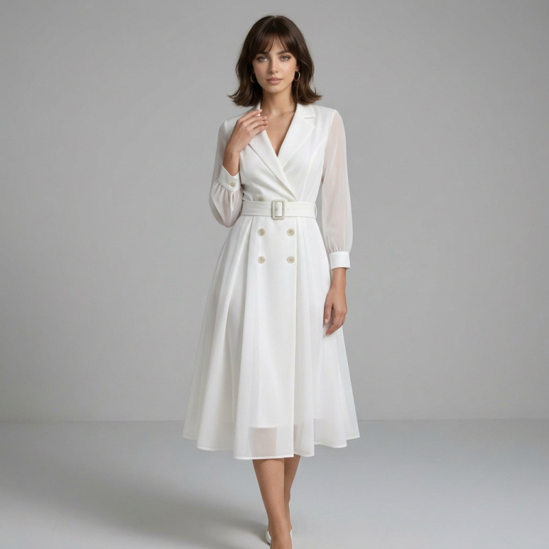 Elegante vestido que realza la cintura