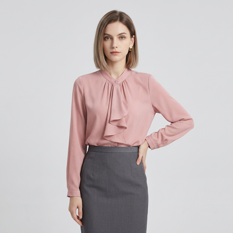 Camisa con diseño de cinta plisada