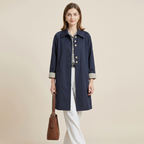 Elegante gabardina holgada