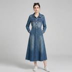 Vestido vaquero de manga larga