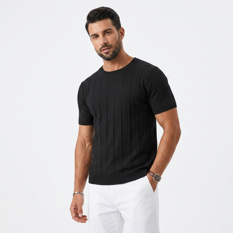 Prendas de punto de manga corta para hombre