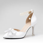 Zapatos de tiras con perlas y cristales