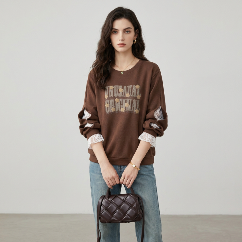 Sudadera de dos piezas con estampado de retazos