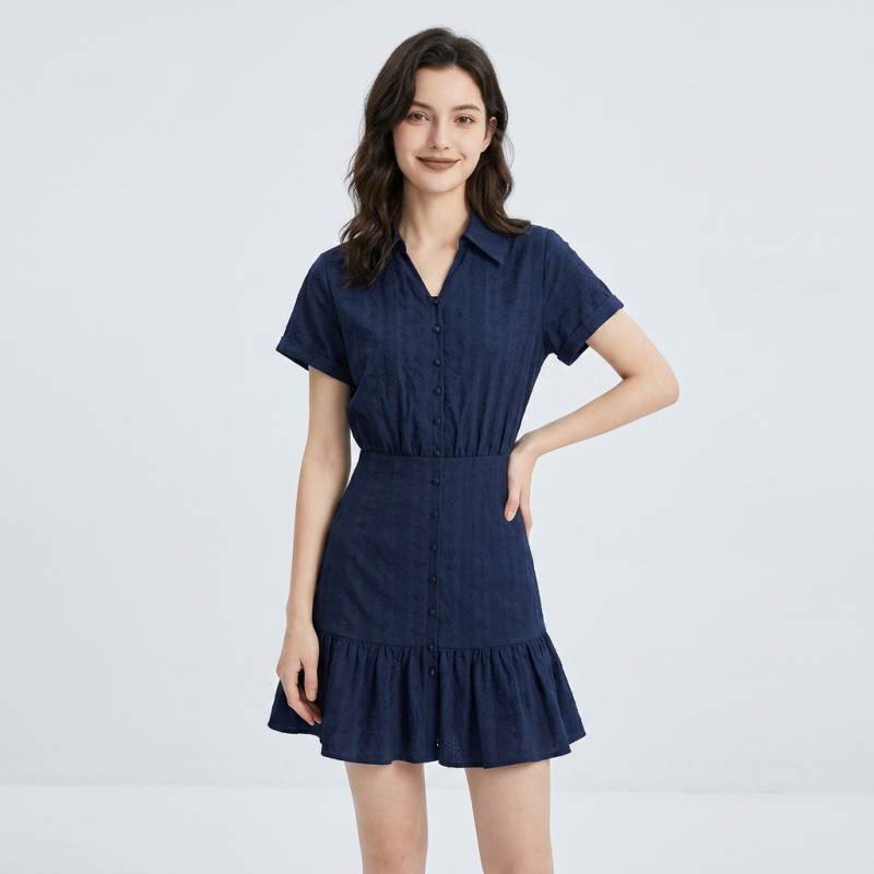 Vestido entallado de estilo francés