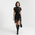 vestido de retazos de encaje