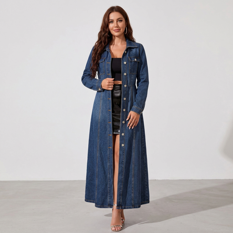 vestido cárdigan vaquero