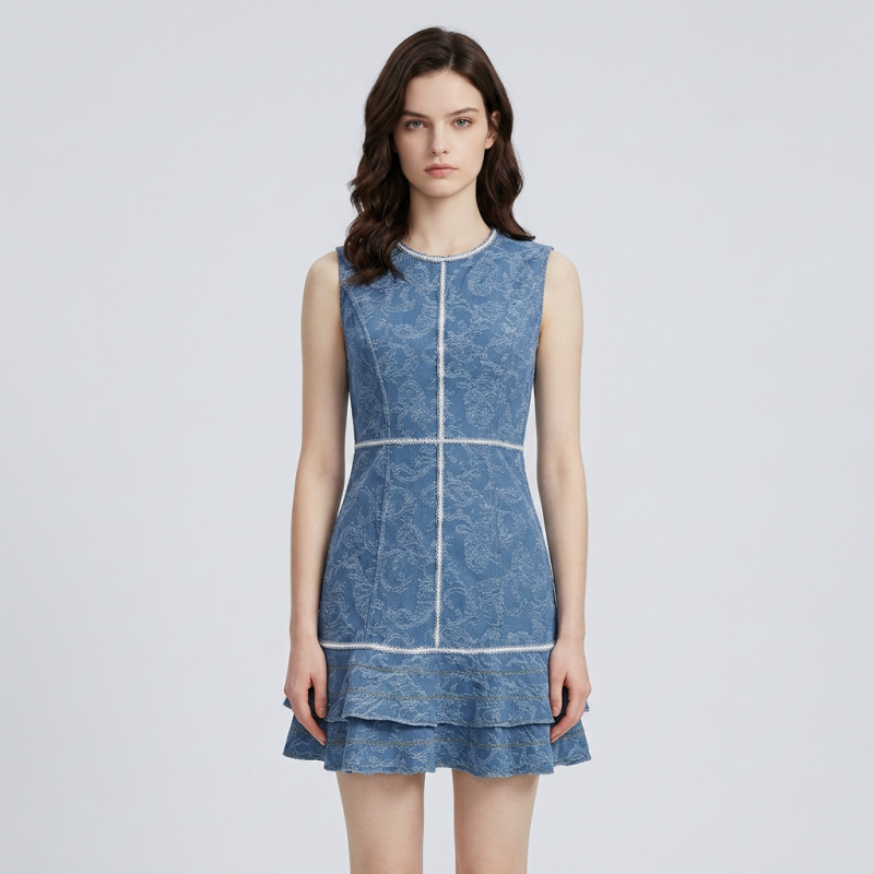 vestido vaquero estampado