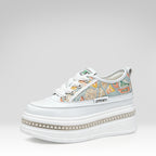 Zapatillas con plataforma y lentejuelas