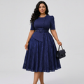 vestido de retazos de talla grande