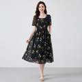 vestido floral de gasa