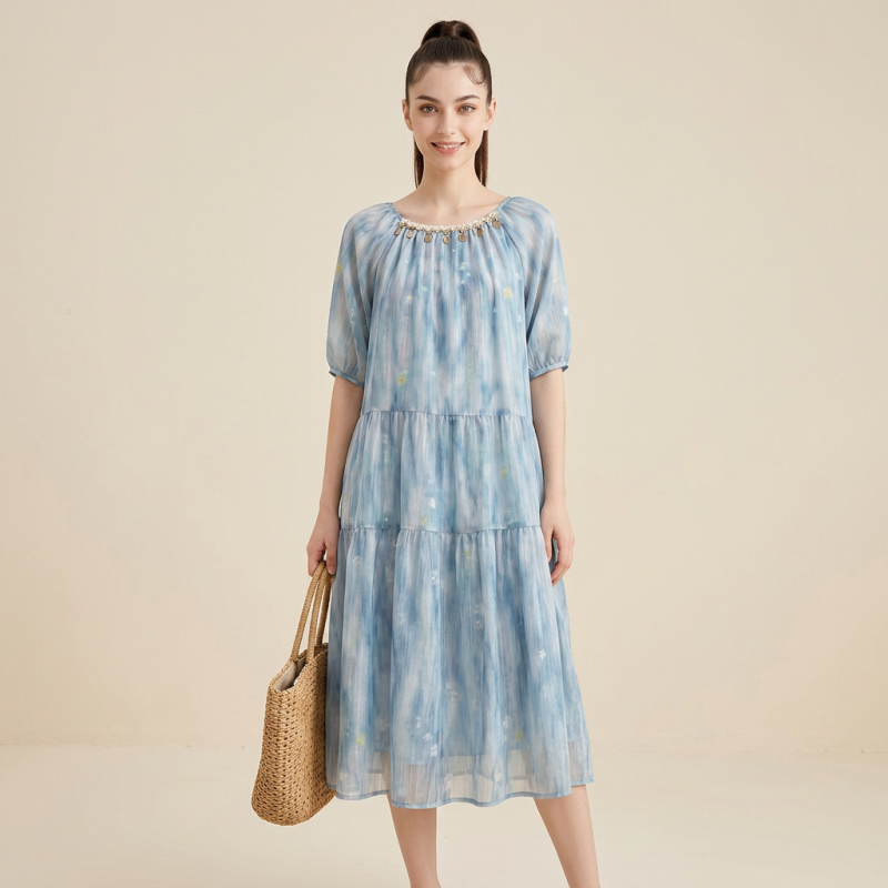Vestido azul elegante