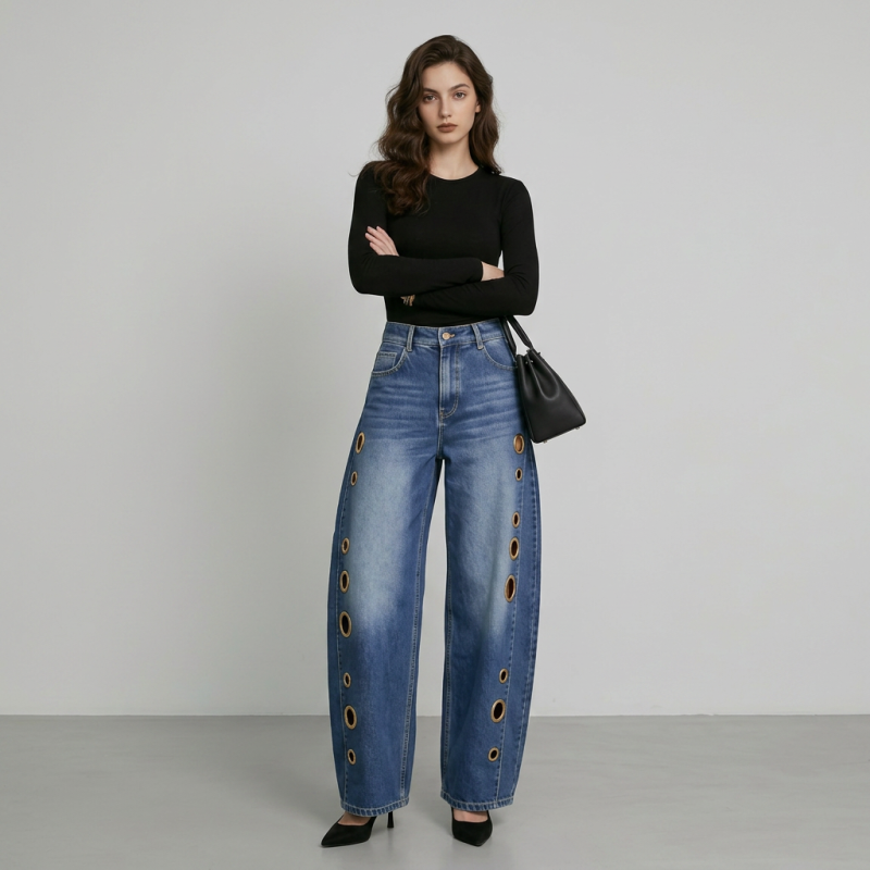 Pantalones vaqueros de pierna ancha