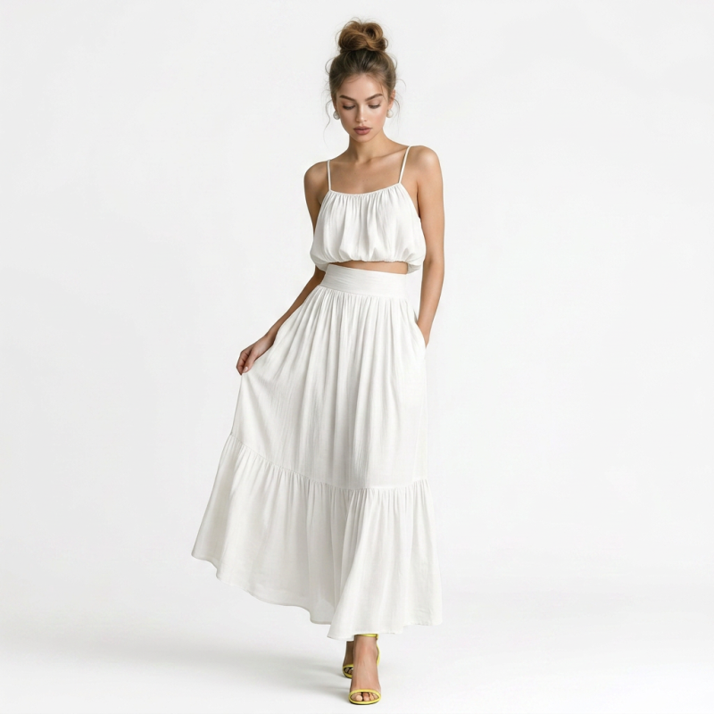 Conjunto de dos piezas con camisola elegante