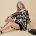 Top ajustado estampado