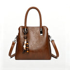 Bolso bandolera retro de piel suave