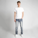 Pantalones vaqueros elásticos perlados para hombre
