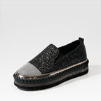 Zapatos casuales de plataforma con pedrería
