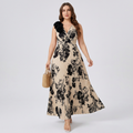 vestido floral 3D